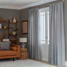 Habitat grey herringbone curtains 168x183cm, UK version