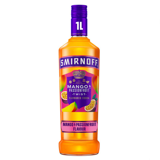 Smirnoff Mango & Passionfruit Flavoured Vodka 37.5% vol 1L Bottle GOODS ASDA   