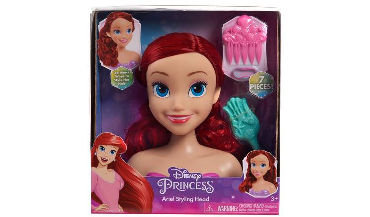 Disney Ariel styling head with long red hair (British brand)