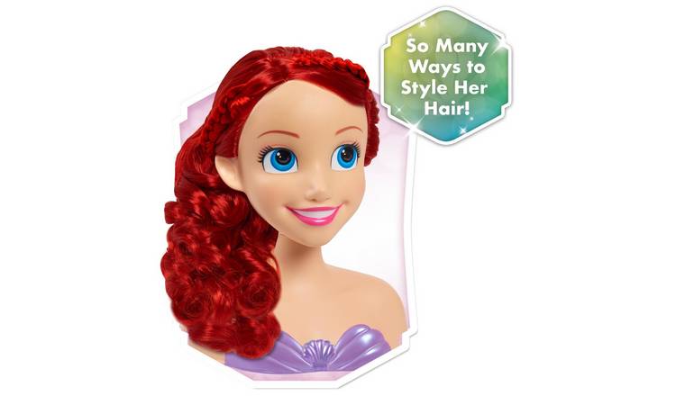 Disney Ariel styling head with long red hair (British brand)