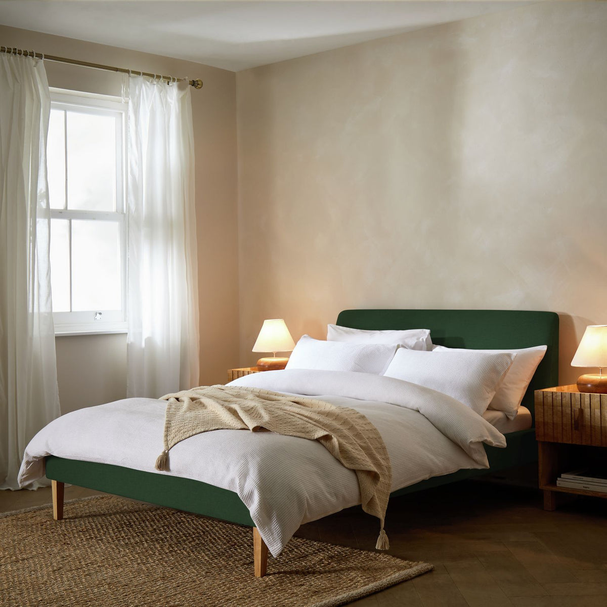 Habitat Moss Green Double bed frame, UK version