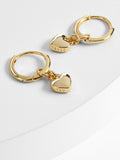 Ted Baker tiny heart huggie earrings in gold tone plain metal (British brand)