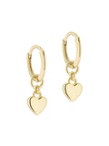 Ted Baker tiny heart huggie earrings in gold tone plain metal (British brand)