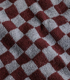 BAINA set of 4 organic cotton check pattern facecloths 30cm x 30cm - British product