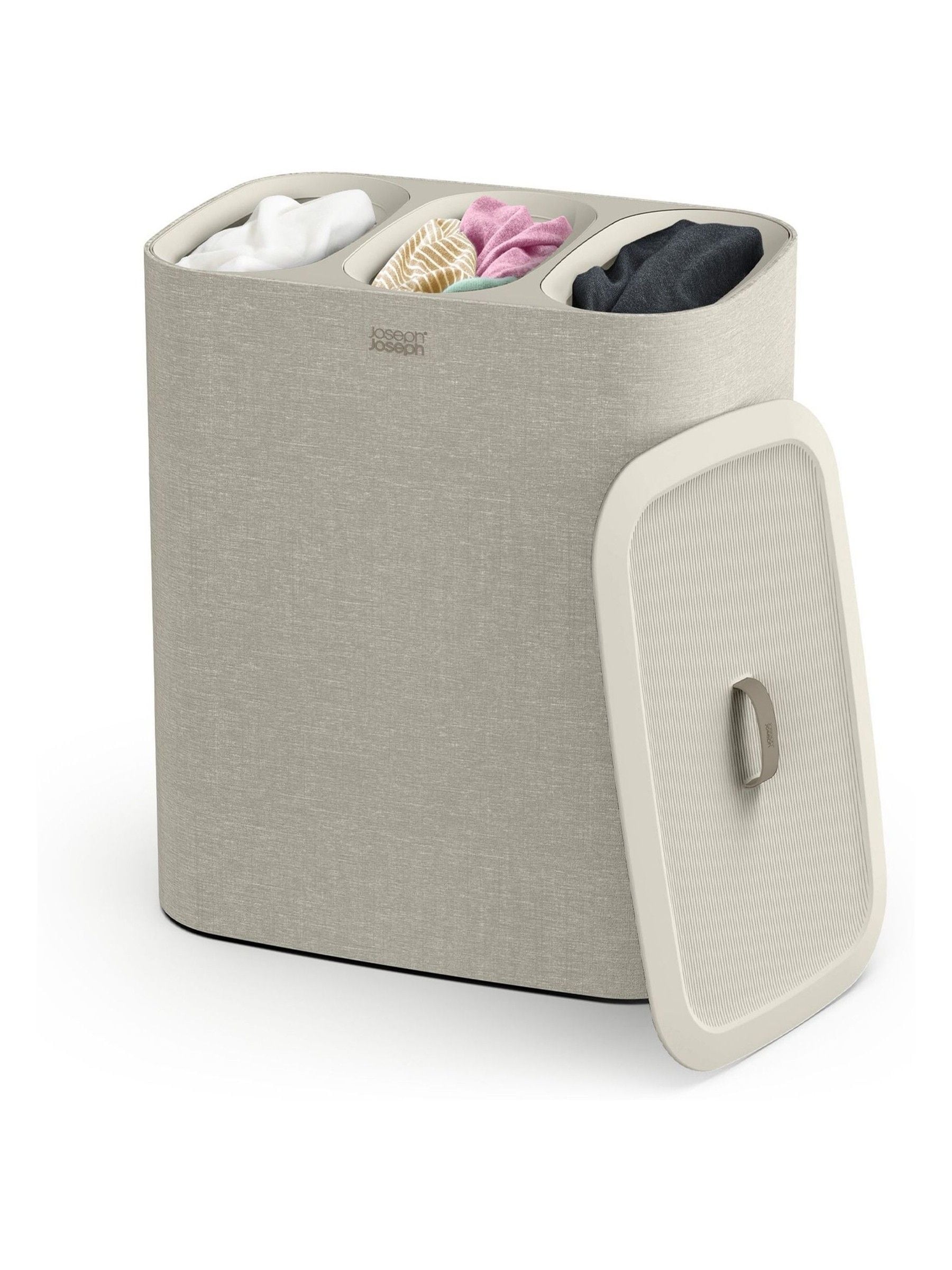 Joseph Joseph Ecru Tota Trio 90L laundry separation basket, UK version