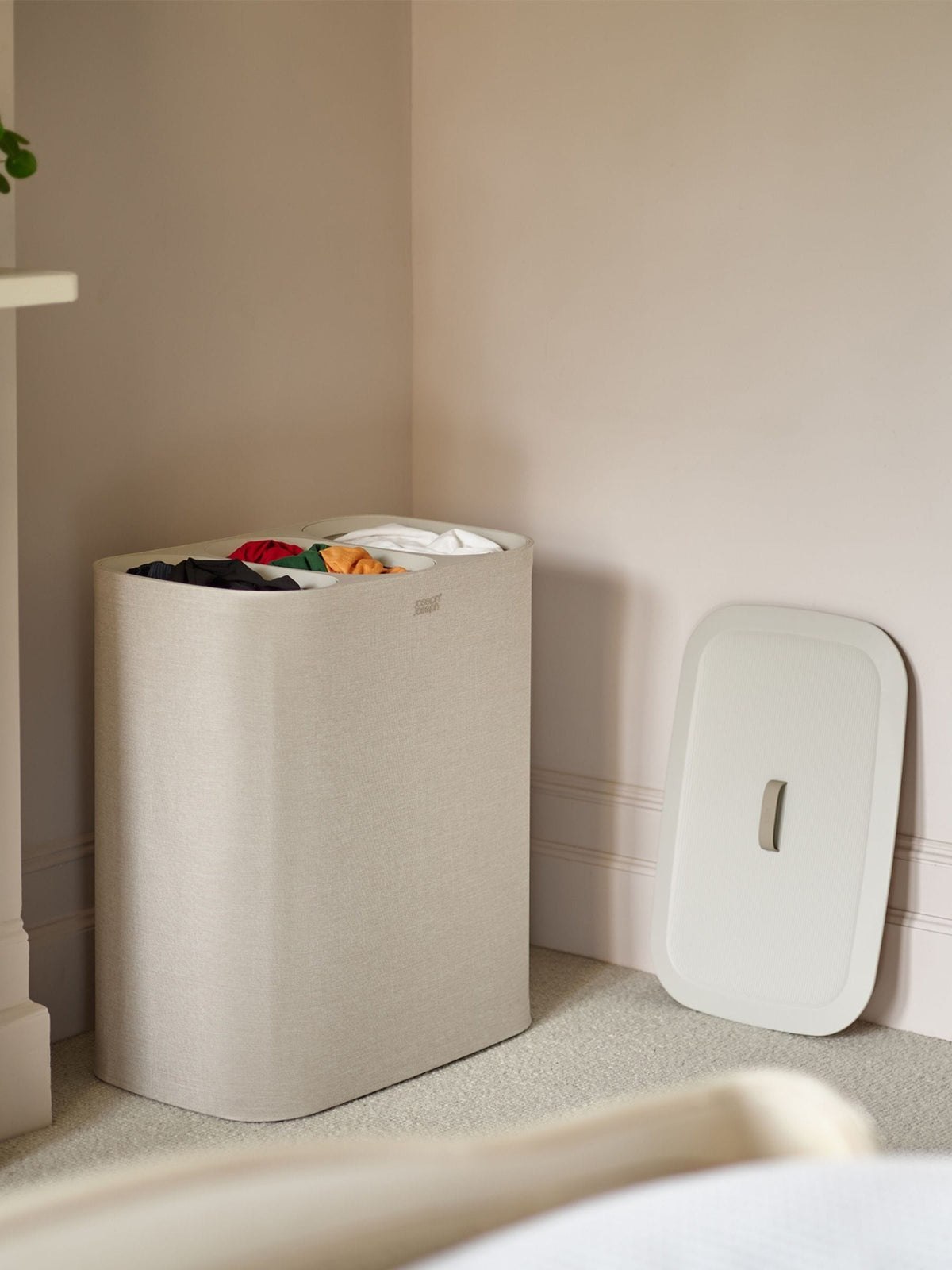 Joseph Joseph Ecru Tota Trio 90L laundry separation basket, UK version