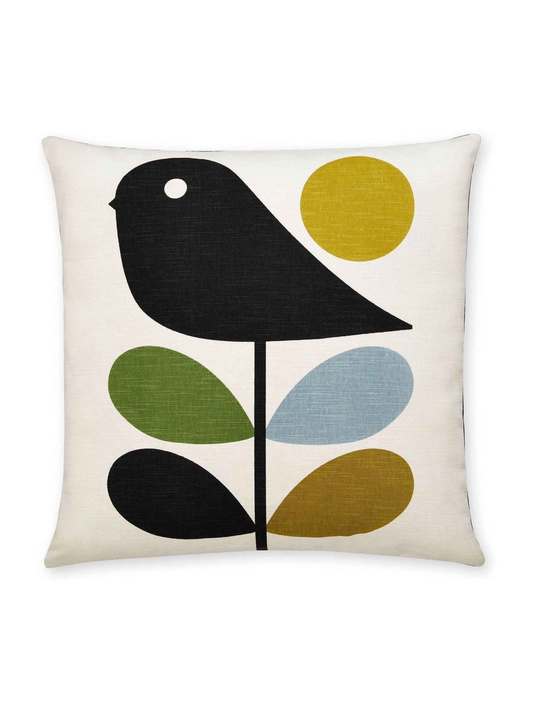 Orla Kiely duck egg cotton cushion 45cm, imported from the UK