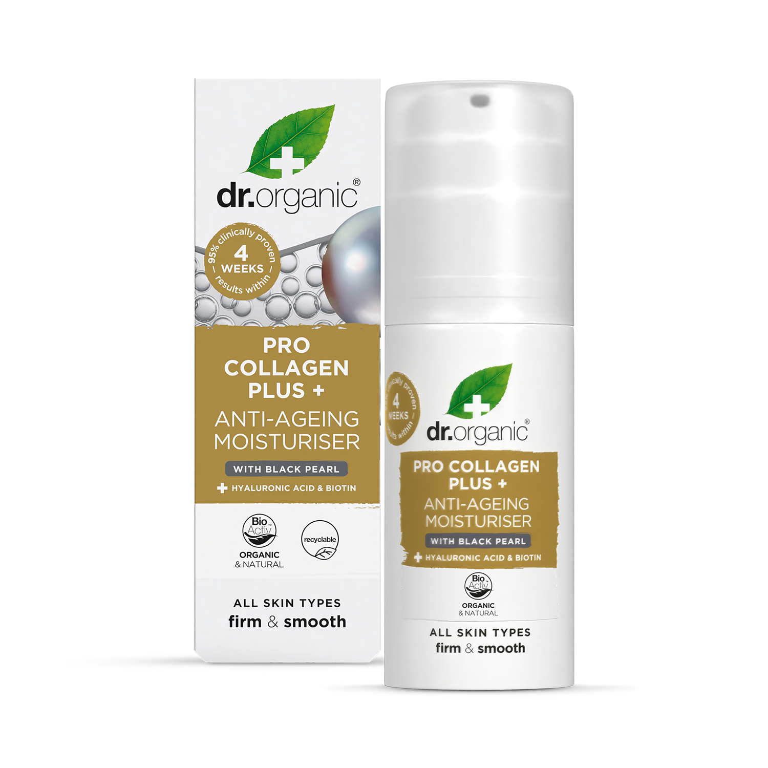 Dr Organic Pro Collagen Plus Black Pearl moisturiser 50ml - British product