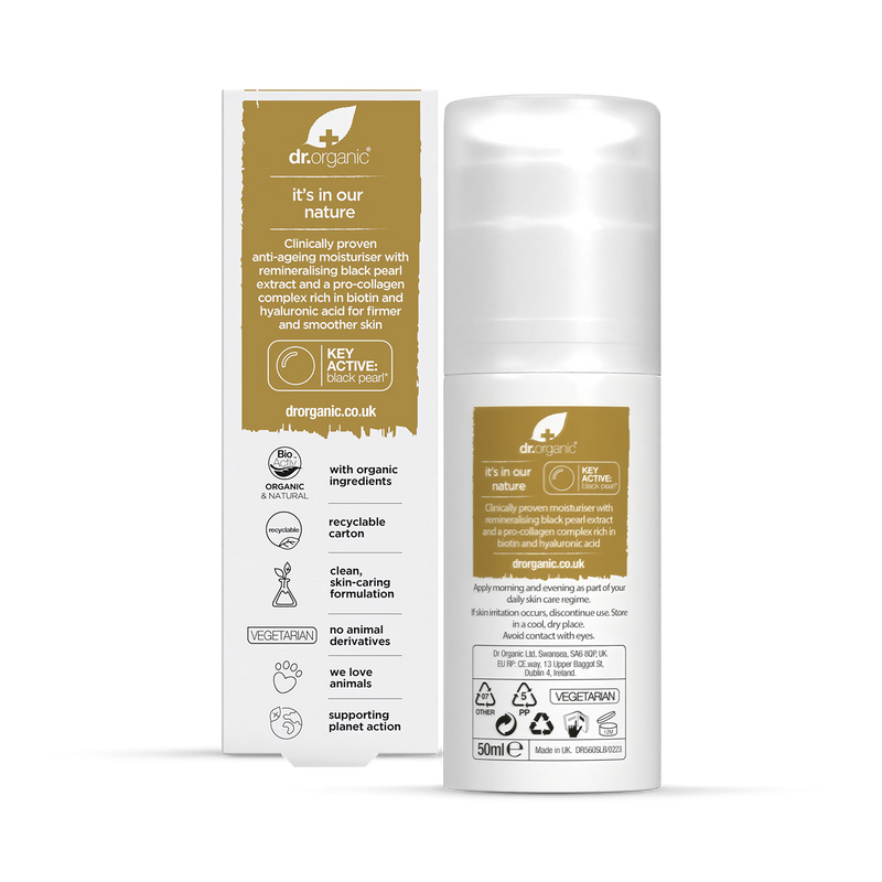 Dr Organic Pro Collagen Plus Black Pearl moisturiser 50ml - British product