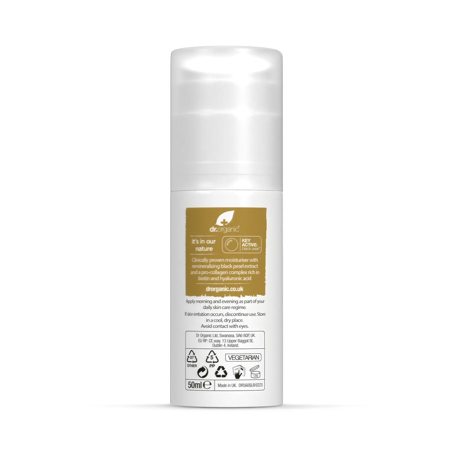 Dr Organic Pro Collagen Plus Black Pearl moisturiser 50ml - British product