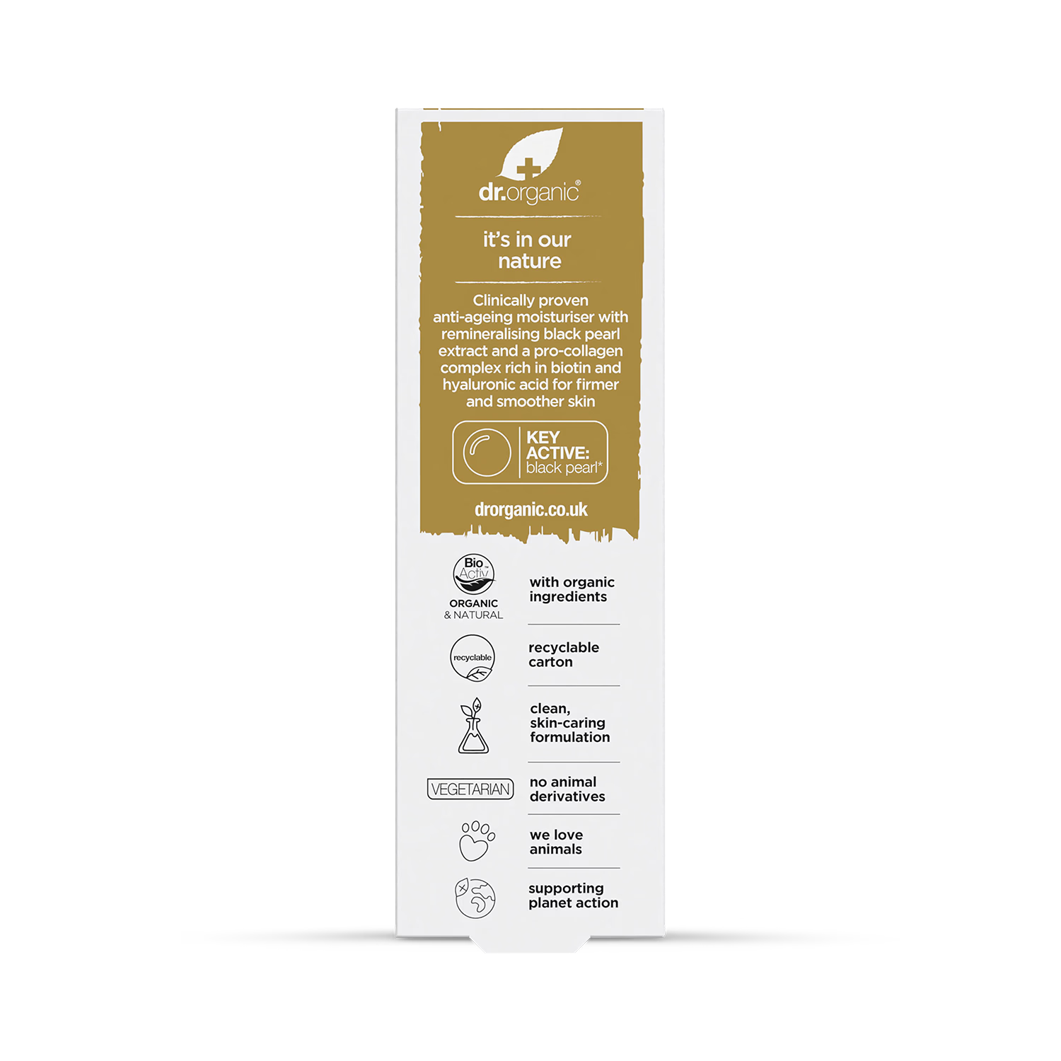 Dr Organic Pro Collagen Plus Black Pearl moisturiser 50ml - British product