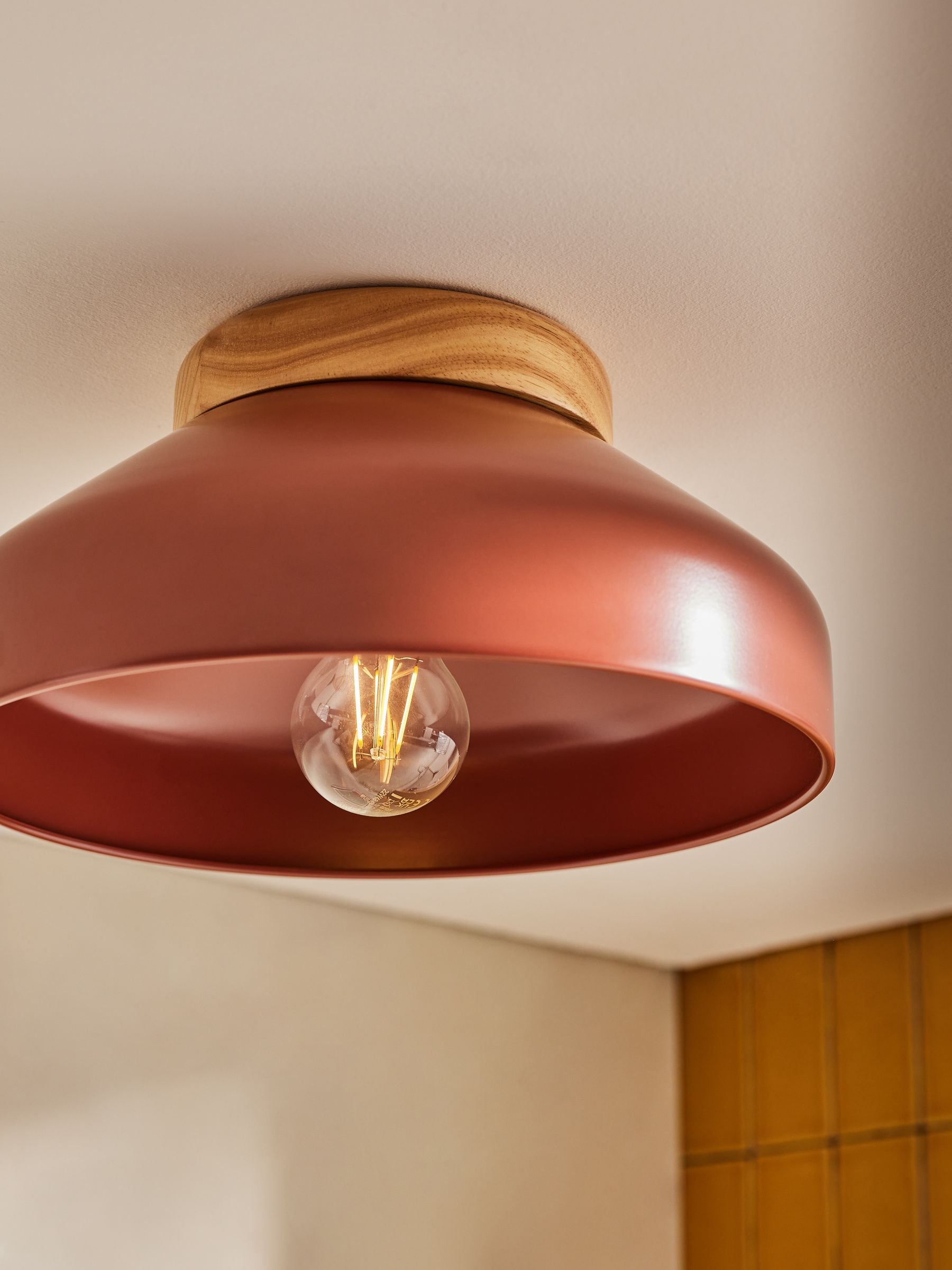 MADE.COM Cream Albert flush fitting ceiling light - British product