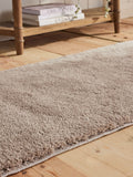 Light grey cosy washable shaggy runner rug, imported from the UK