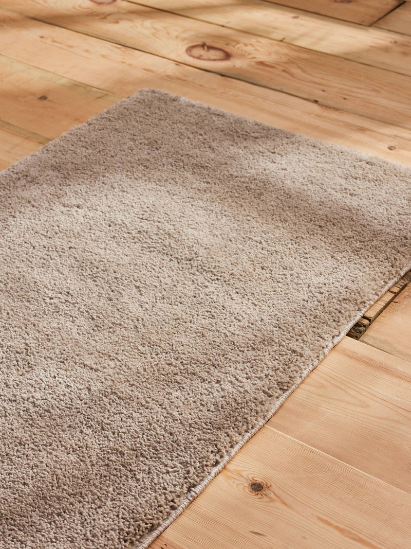 Light grey cosy washable shaggy runner rug, imported from the UK
