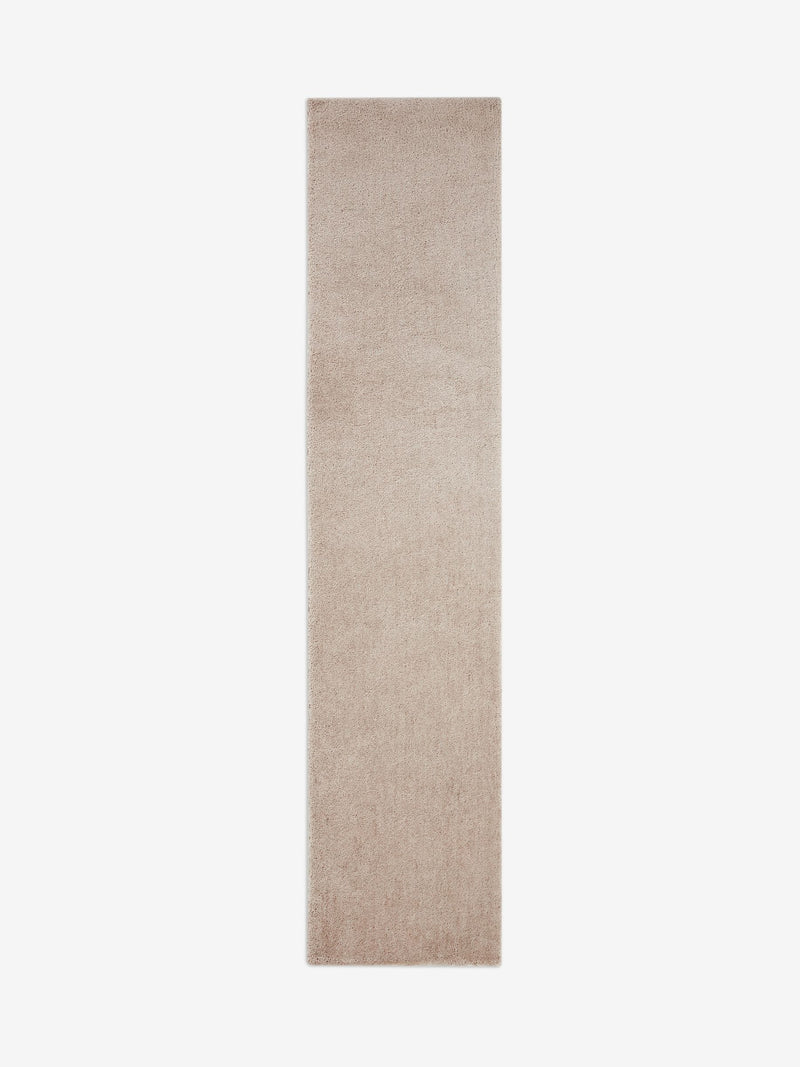 Light grey cosy washable shaggy runner rug, imported from the UK