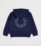 Kenzo kids cotton logo zip hoodie 5-14 years, UK version