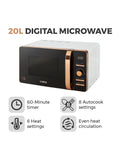 Tower White/Rose Gold 20L microwave (British brand)