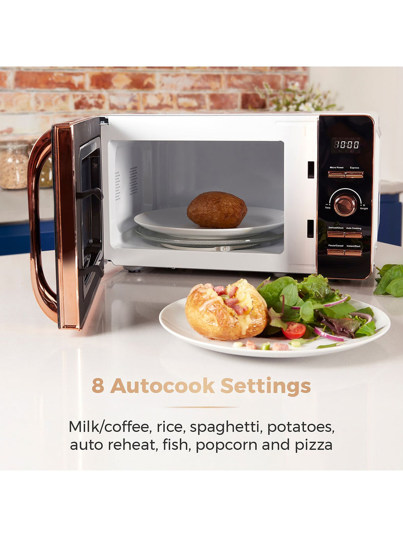 Tower White/Rose Gold 20L microwave (British brand)