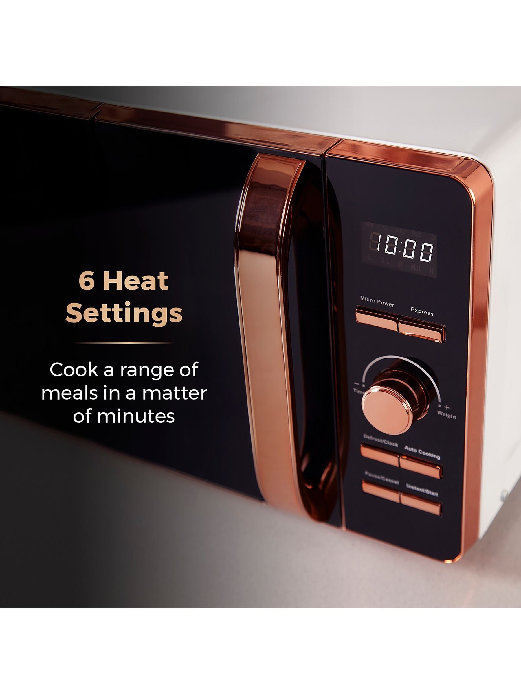 Tower White/Rose Gold 20L microwave (British brand)