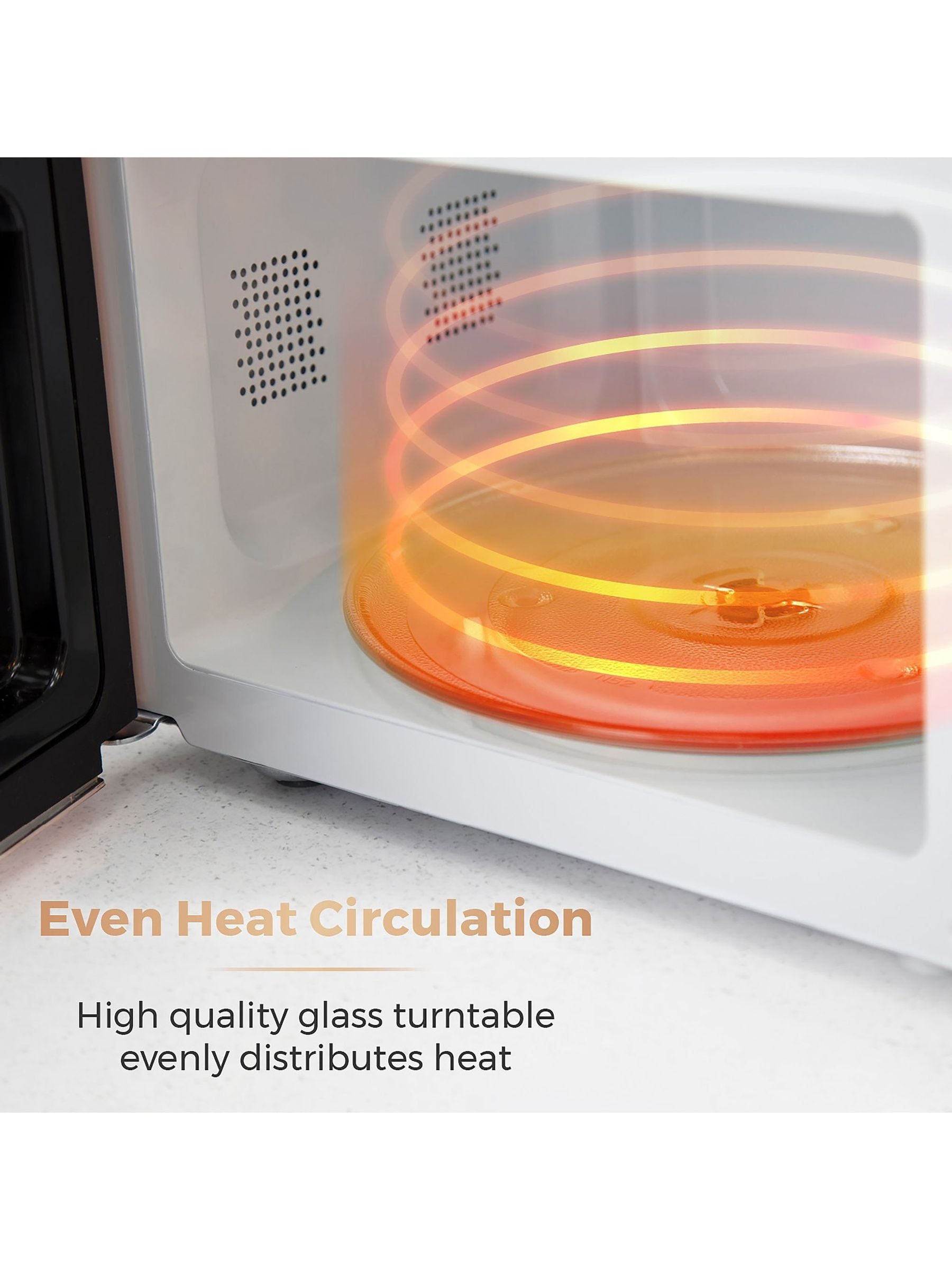 Tower White/Rose Gold 20L microwave (British brand)