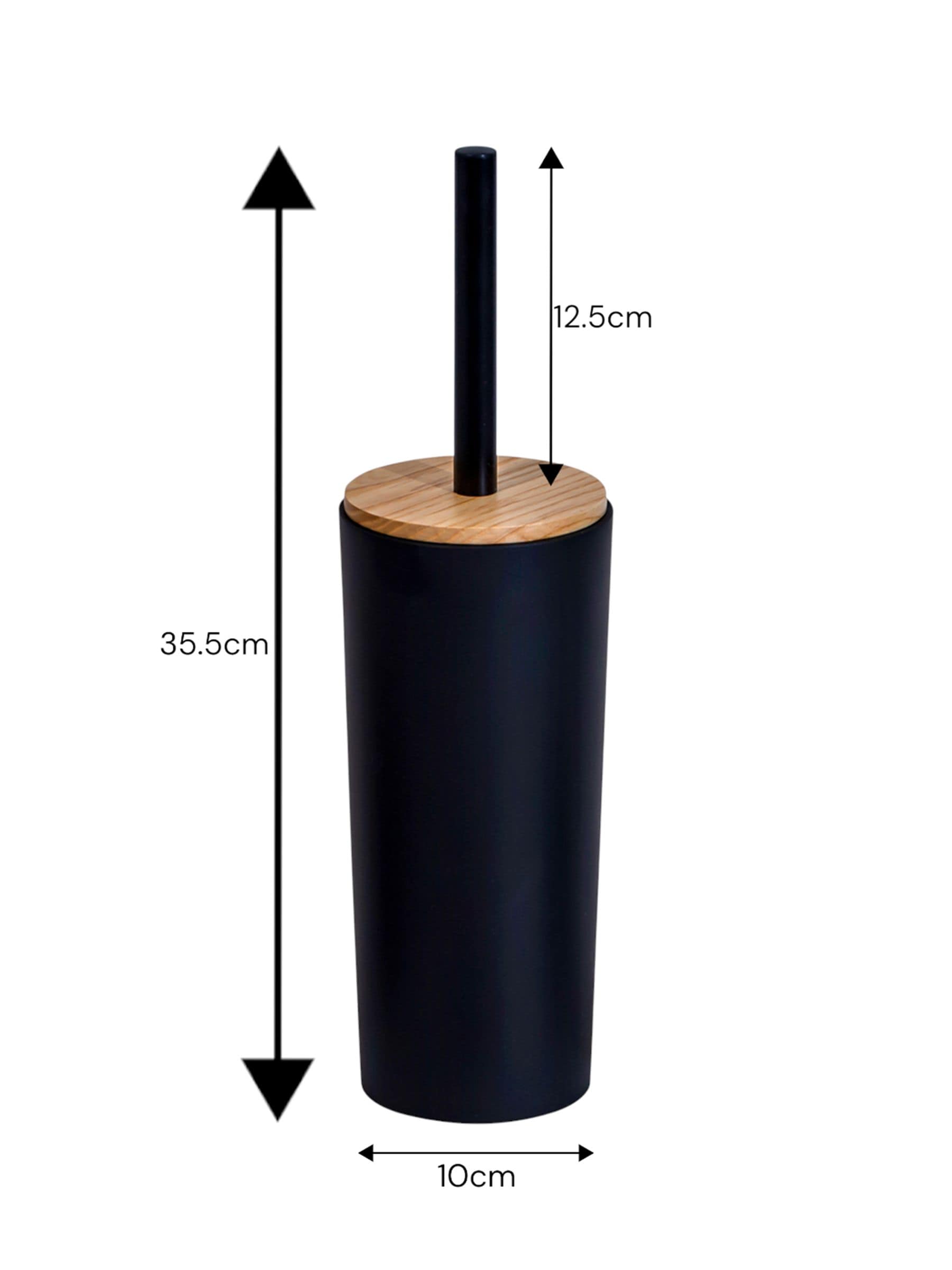 Showerdrape Black Sonata Toilet Brush Holder