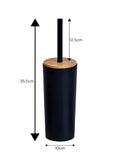 Showerdrape Black Sonata Toilet Brush Holder