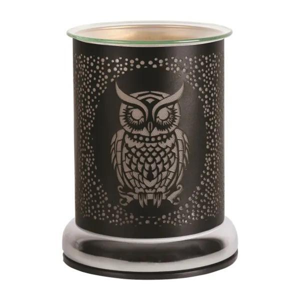 Aroma Accessories electric wax melter black owl 17cm, imported from the UK