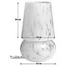 Lampe de table en verre blanc Habitat Rahnn Confetti, version britannique
