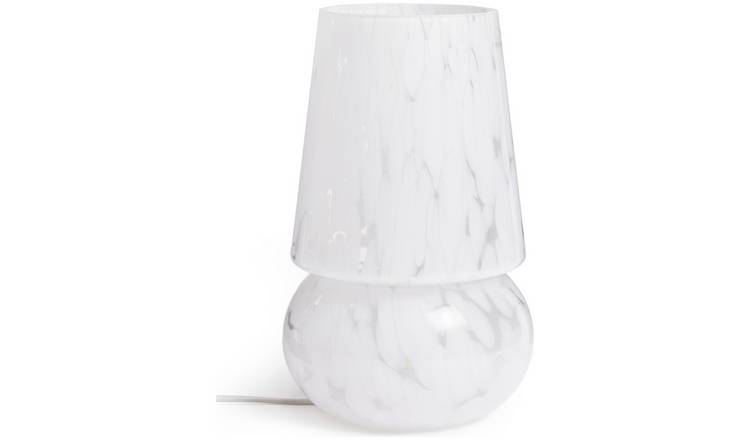 Habitat Rahnn Confetti glass table lamp white, UK version