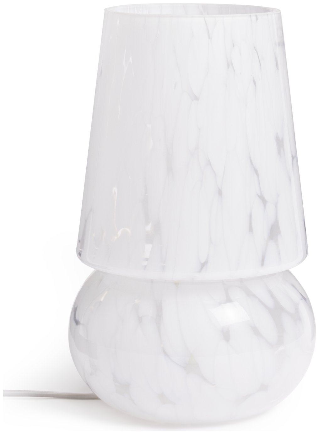 Habitat Rahnn Confetti glass table lamp white, UK version