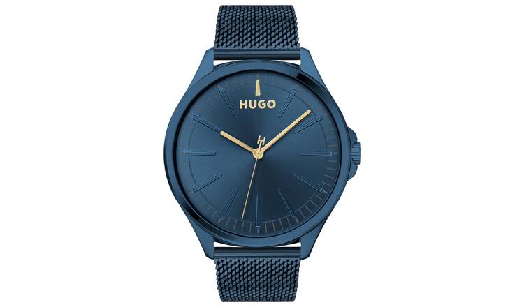 HUGO blue mesh bracelet watch 43mm - British product