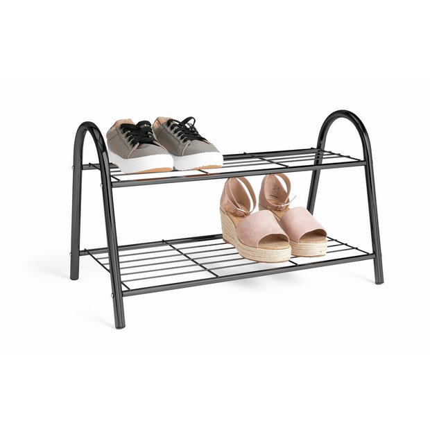 Habitat Boutique 2 Tier Shoe Rack - Black