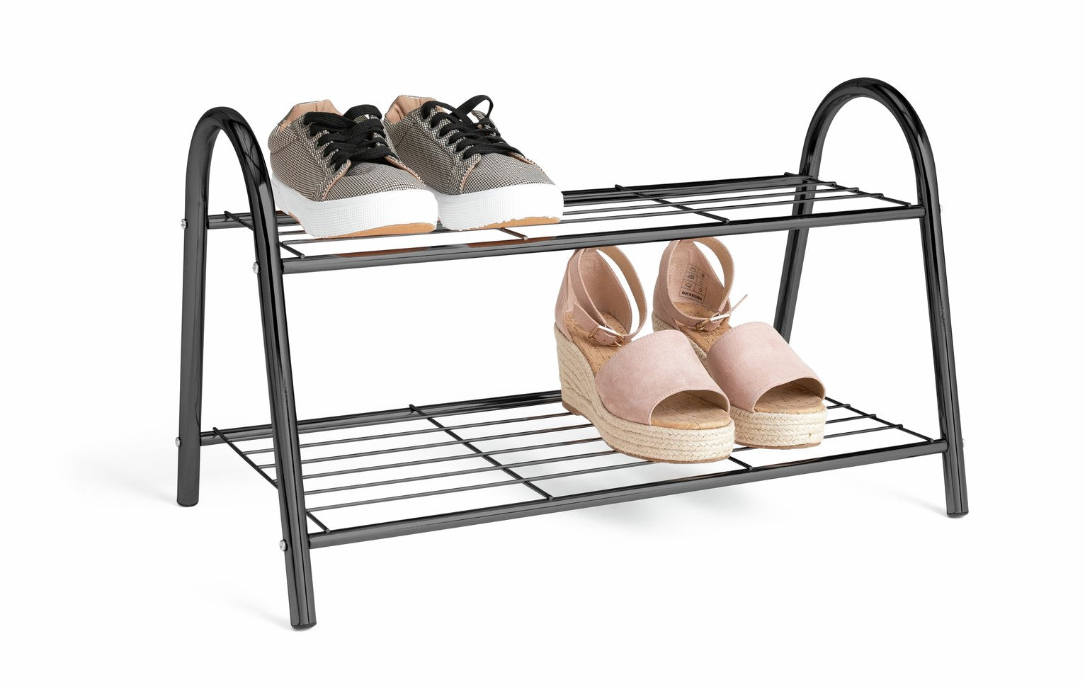 Habitat Boutique 2 Tier Black Shoe Rack, UK version
