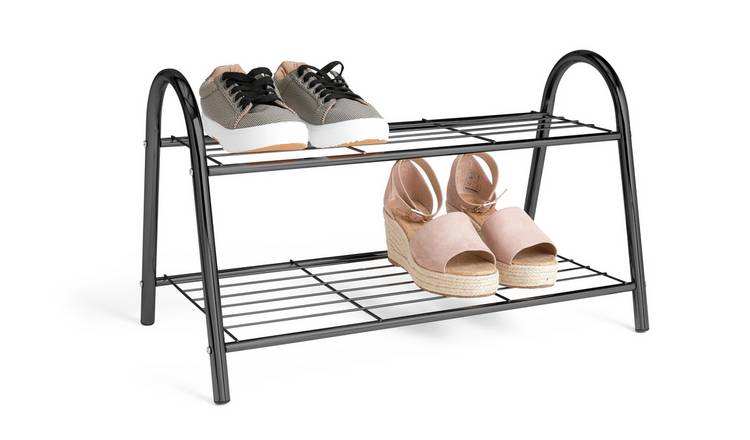 Habitat Boutique 2 Tier Shoe Rack - Black