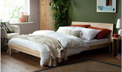 Argos Habitat Akio Kingsize Wooden Platform Bed Frame Natural- Buy online at McGrocer