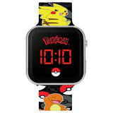 Pokemon Kids Digital Watch with black dial and LED display (British brand)