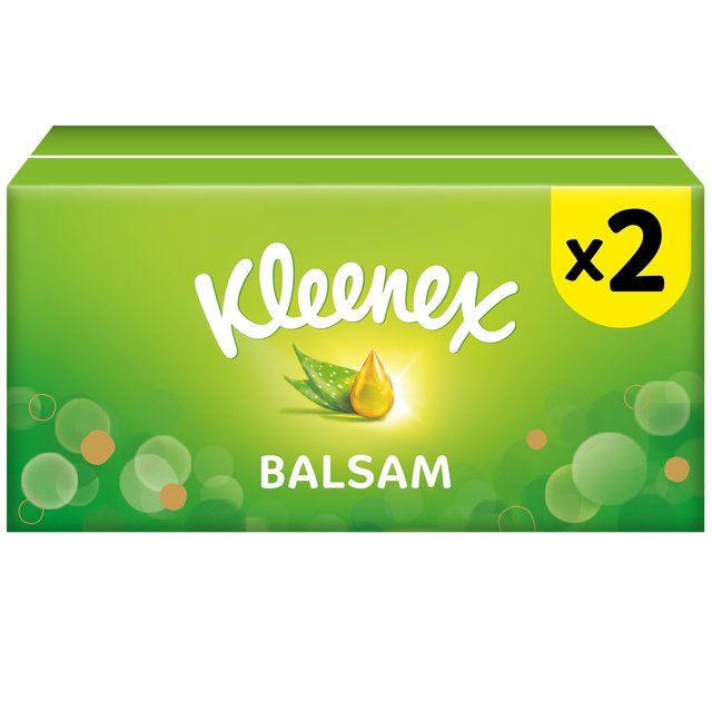 Kleenex Balsam Facial Tissues - Twin Box   2 x 64 per pack GOODS M&S   