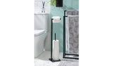 Argos Home freestanding black toilet roll holder (British brand)