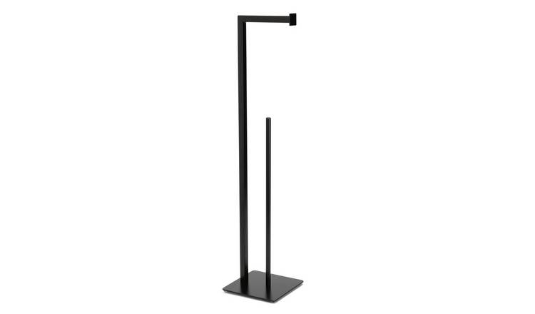 Argos Home freestanding black toilet roll holder (British brand)