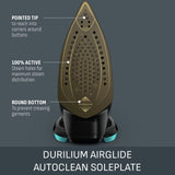 Tefal Puregliss Steam Iron Green & Black (British brand)