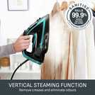 Tefal Puregliss Steam Iron Green & Black (British brand)