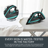 Tefal Puregliss Steam Iron Green & Black (British brand)