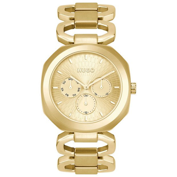HUGO Ladies Gold Bracelet Watch 38mm - British product