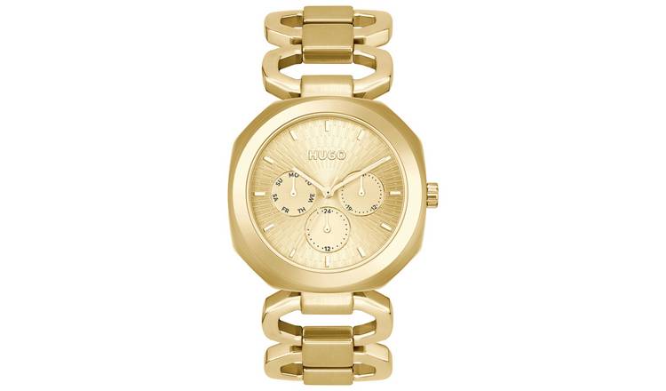 HUGO Ladies Gold Bracelet Watch 38mm - British product