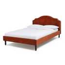 Habitat kingsize velvet bed frame in orange, UK version