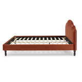 Habitat kingsize velvet bed frame in orange, UK version