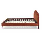 Habitat kingsize velvet bed frame in orange, UK version