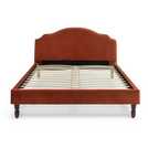Habitat kingsize velvet bed frame in orange, UK version