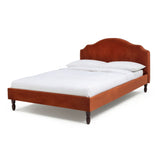 Habitat kingsize velvet bed frame in orange, UK version