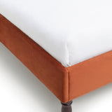 Habitat kingsize velvet bed frame in orange, UK version